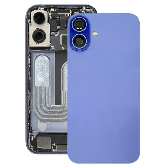 For iPhone 16 Plus Battery Back Cover with Camera Lens Cover(Cyan) -  by PMC Jewellery | Online Shopping South Africa | PMC Jewellery | Buy Now Pay Later Mobicred