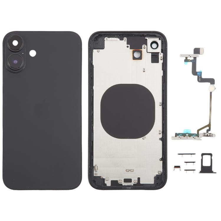 Back Cover with Appearance Imitation of iP16 for iPhone XR(Black) - Back Cover by PMC TechLife | Online Shopping South Africa | PMC TechLife | Buy Now Pay Later Mobicred
