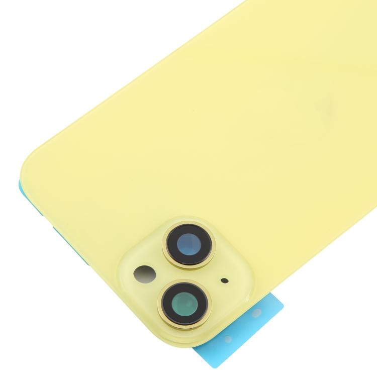 For iPhone 14 Plus EU Version Battery Back Cover with Middle Frame(Yellow) - Back Cover by PMc TechLife | Online Shopping South Africa | PMc TechLife | Buy Now Pay Later Mobicred