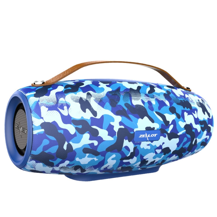 ZEALOT S27 Multifunctional Bass Wireless Bluetooth Speaker, Built-in Microphone, Support Bluetooth Call & AUX & TF Card & 1x93mm + 2x66mm Speakers(Camouflage Blue) - Desktop Speaker by ZEALOT | Online Shopping South Africa | PMC Jewellery | Buy Now Pay Later Mobicred