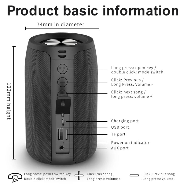 ZEALOT S32 5W HiFi Bass Wireless Bluetooth Speaker, Support Hands-free / USB / AUX (Camouflage) - free shipping - PMC Jewellery - Order now!