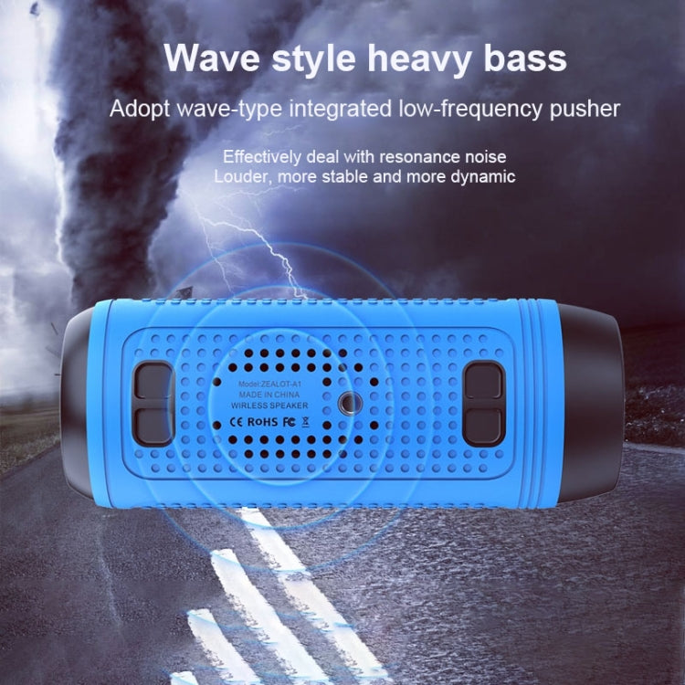 ZEALOT A1 Multifunctional Bass Wireless Bluetooth Speaker, Built-in Microphone, Support Bluetooth Call & AUX & TF Card & LED Lights (Red) - free shipping - PMC Jewellery - Order now!