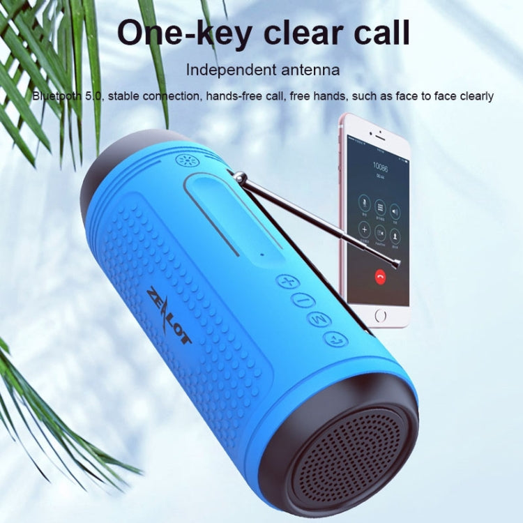 ZEALOT A1 Multifunctional Bass Wireless Bluetooth Speaker, Built-in Microphone, Support Bluetooth Call & AUX & TF Card & LED Lights (Brown) - free shipping - PMC Jewellery - Order now!