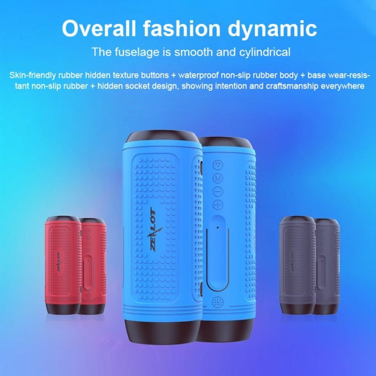 ZEALOT A1 Multifunctional Bass Wireless Bluetooth Speaker, Built-in Microphone, Support Bluetooth Call & AUX & TF Card & LED Lights (Red) - free shipping - PMC Jewellery - Order now!