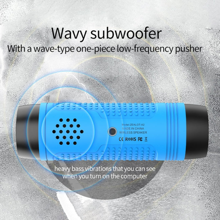 ZEALOT A2 Multifunctional Bass Wireless Bluetooth Speaker, Built-in Microphone, Support Bluetooth Call & AUX & TF Card & LED Lights (Brown) - free shipping - PMC Jewellery - Order now!