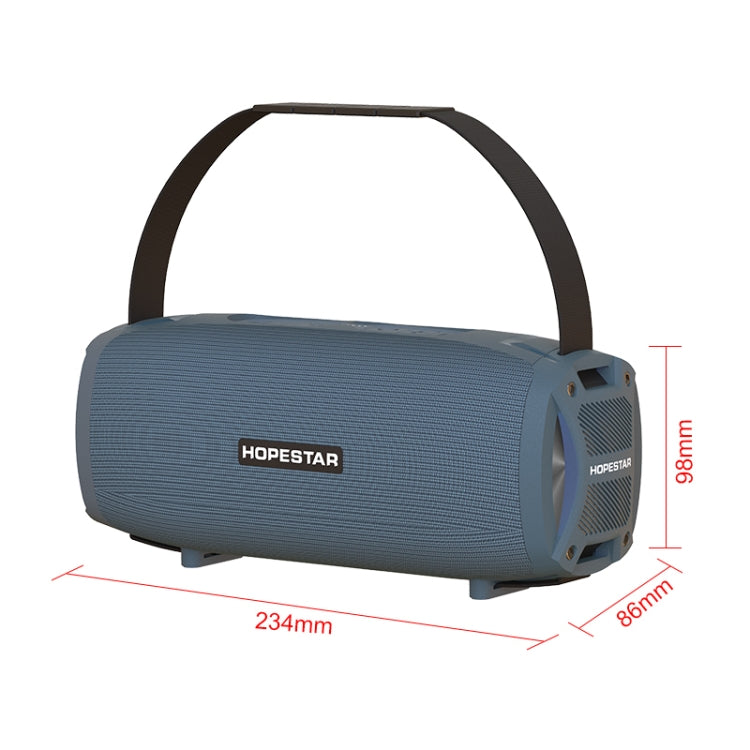 HOPESTAR H24 Pro TWS Portable Outdoor Waterproof Woven Textured Bluetooth Speaker with Rhythm Light, Support Hands-free Call & U Disk & TF Card & 3.5mm AUX & FM (Blue) - Desktop Speaker by HOPESTAR | Online Shopping South Africa | PMC Jewellery | Buy Now Pay Later Mobicred