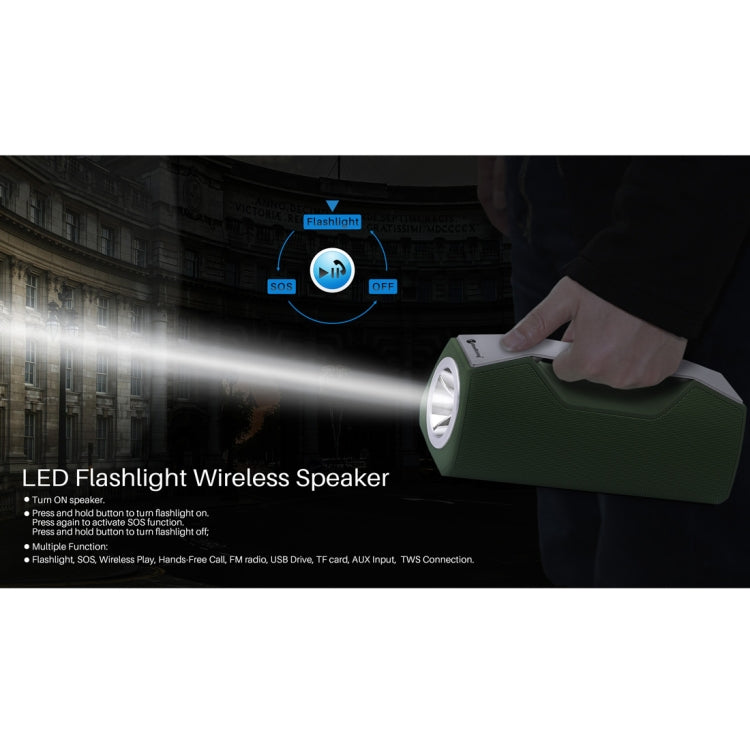 NewRixing NR-2028 Portable Lighting Wireless Bluetooth Stereo Speaker Support TWS Function Speaker (Blue) - free shipping - PMC Jewellery - Order now!