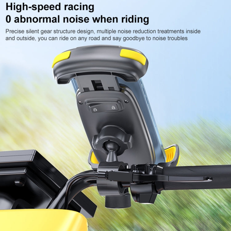 Motorcycle Bicycle Phone Riding Holder Bracket (Yellow) - Holder by PMC TechLife | Online Shopping South Africa | PMC TechLife | Buy Now Pay Later Mobicred