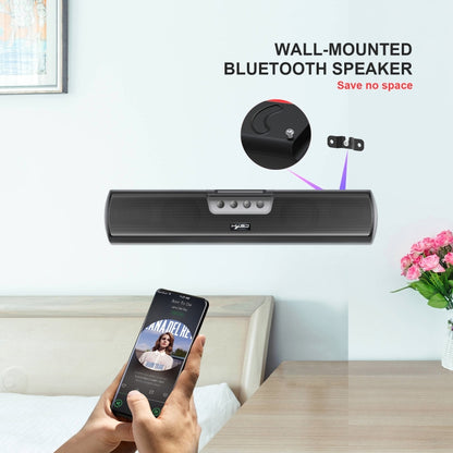 HXSJ Q3 Bluetooth 5.0 Household Extended Desktop Wall-hanging Wireless Bass Bluetooth Speaker(Black) - Desktop Speaker by HXSJ | Online Shopping South Africa | PMC Jewellery | Buy Now Pay Later Mobicred