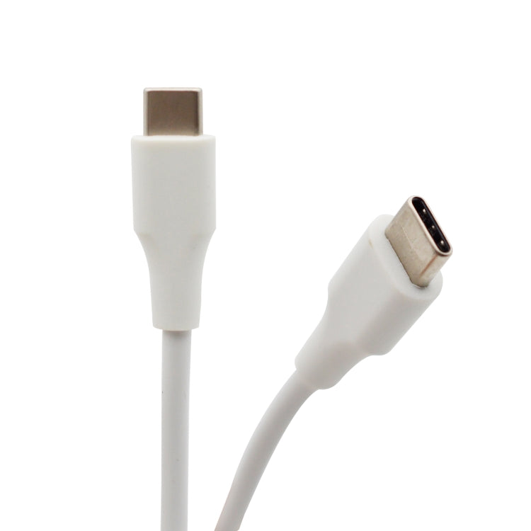 61W Type-C Power Adapter Portable Charger with 1.8m Type-C Charging Cable, EU Plug(White) - free shipping - PMC TechLife - Order now!