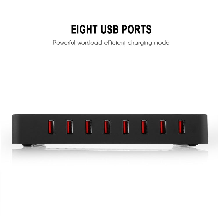 X6 96W 2.4A 8 USB Ports Smart Charger with Detachable Bezel, US Plug(Black) - free shipping - PMC Jewellery - Order now!