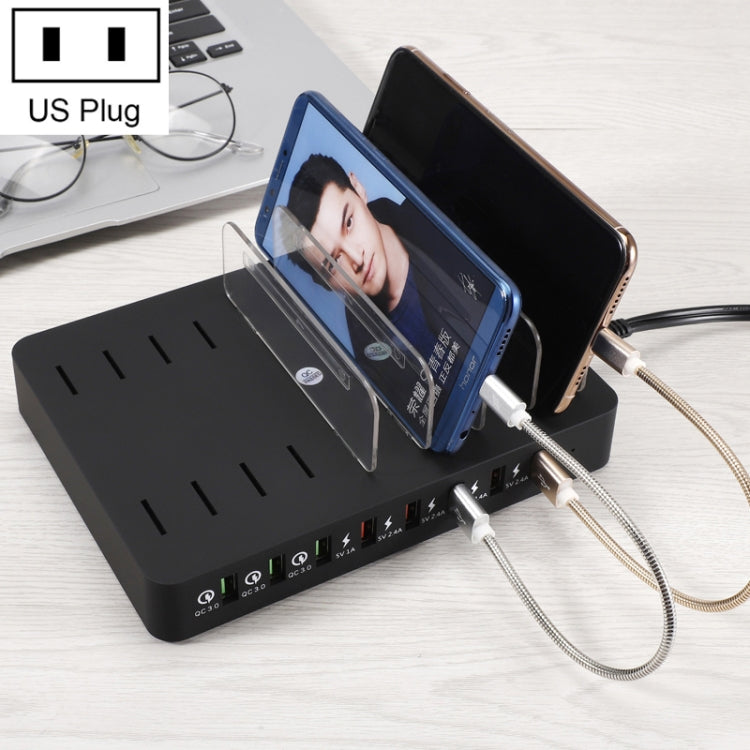 X6S 110W 3 QC 3.0 USB Ports + 5 USB Ports Smart Charger with Detachable Bezel, US Plug - Multifunction Charger by PMC Jewellery | Online Shopping South Africa | PMC Jewellery | Buy Now Pay Later Mobicred