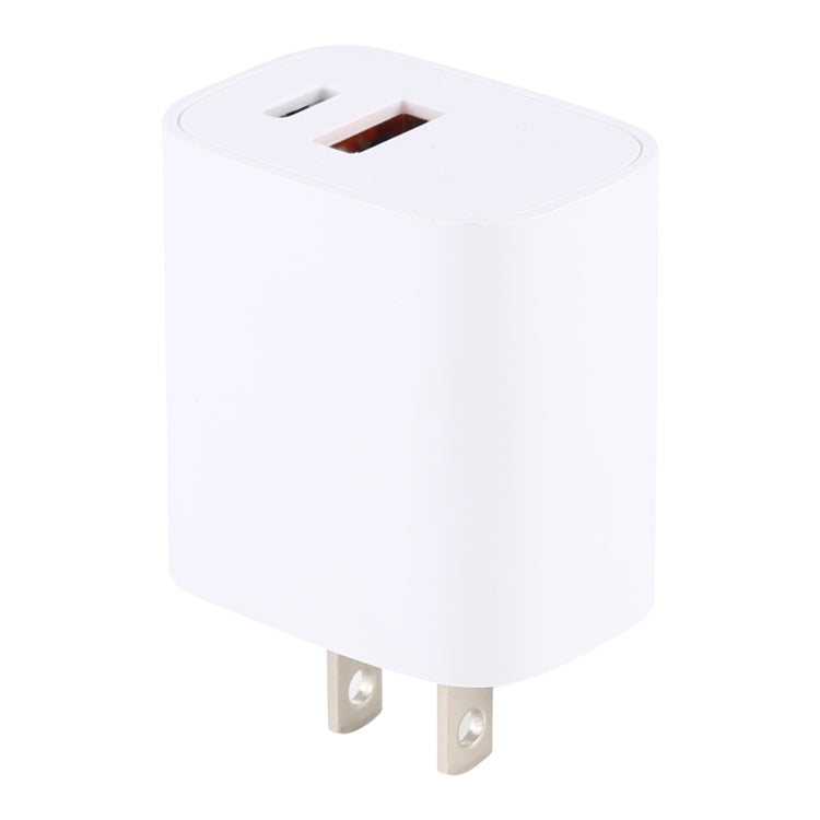 U085 20W USB + Type-C Fast Charging Travel Power Adapter, US Plug - USB Charger by PMC Jewellery | Online Shopping South Africa | PMC Jewellery | Buy Now Pay Later Mobicred