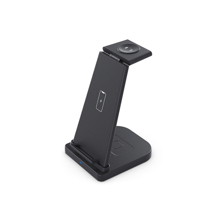 HQ-UD21 3 in 1 Folding Mobile Phone Watch Multi-Function Charging Stand Wireless Charger for iPhones & Apple Watch & Airpods (Black) - Wireless Charger by PMC TechLife | Online Shopping South Africa | PMC TechLife