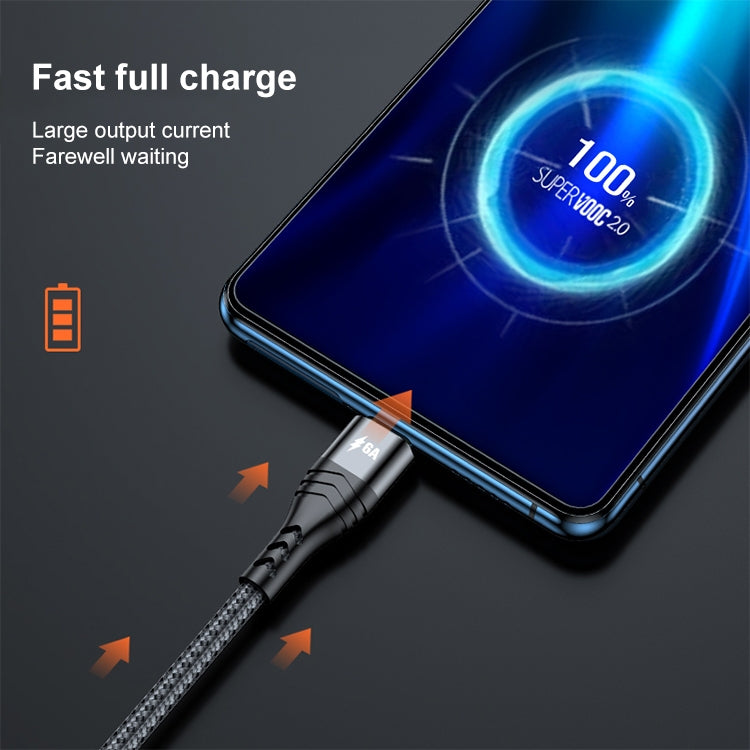 ADC-138 66W 3 in 1 USB to 8 Pin + Micro USB + USB-C / Type-C Fast Charging Braided Data Cable, Cable Length: 1.2m(Grey) - free shipping - PMC Jewellery - Order now!