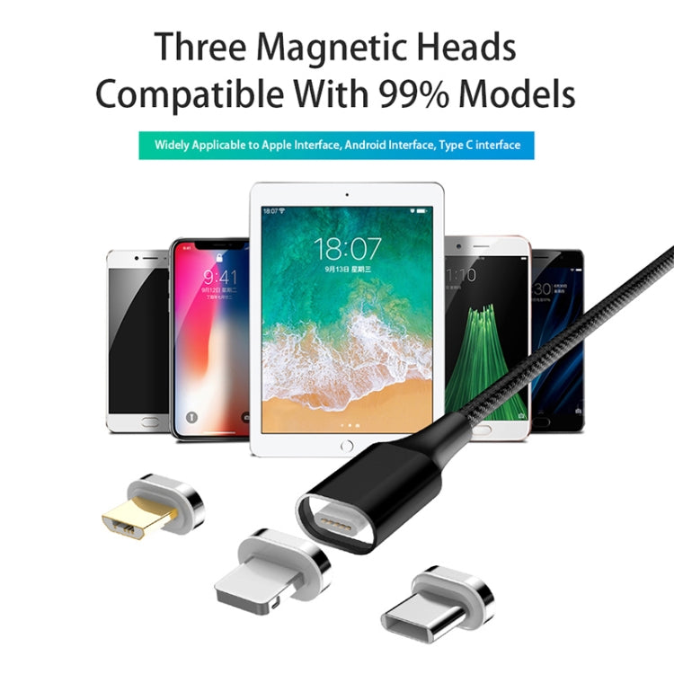 M11 5A USB to 8 Pin Nylon Braided Magnetic Data Cable, Cable Length: 2m (Black) - Charging Cable & Head by PMC Jewellery | Online Shopping South Africa | PMC Jewellery | Buy Now Pay Later Mobicred
