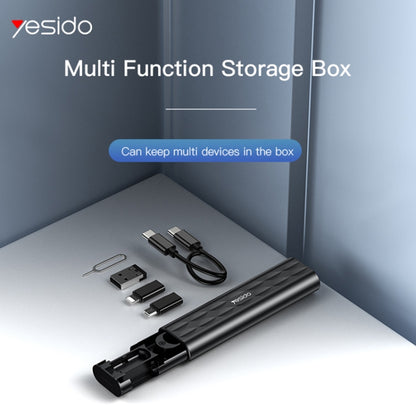 YESIDO CA114 5 in 1 Multifunctional Charging Data Cable Storage Box Suit (Black) - Cable Organizer by Yesido | Online Shopping South Africa | PMC Jewellery | Buy Now Pay Later Mobicred