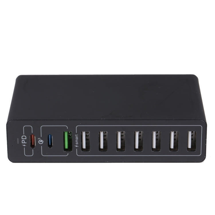 MFT-03Q 10 in 1 65W QC3.0 USB Smart Fast Charger, EU Plug(Black) - free shipping - PMC Jewellery - Order now!