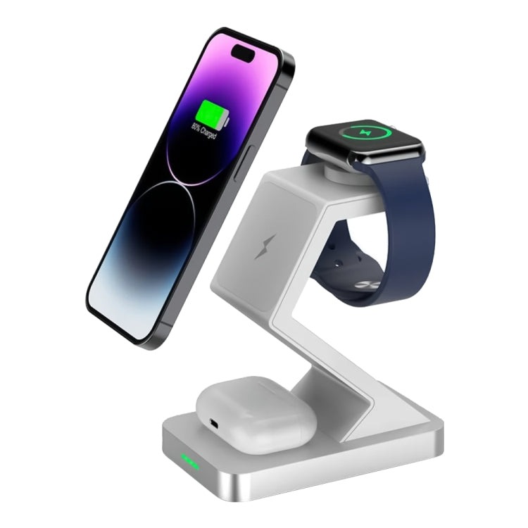 X3 15W 3 in 1 Magnetic Wireless Charger for iPhone, Apple Watch, AirPods(White) - Wireless Charger by PMC Jewellery | Online Shopping South Africa | PMC Jewellery | Buy Now Pay Later Mobicred