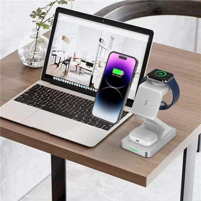 X3 15W 3 in 1 Magnetic Wireless Charger for iPhone, Apple Watch, AirPods(White) - Wireless Charger by PMC Jewellery | Online Shopping South Africa | PMC Jewellery | Buy Now Pay Later Mobicred