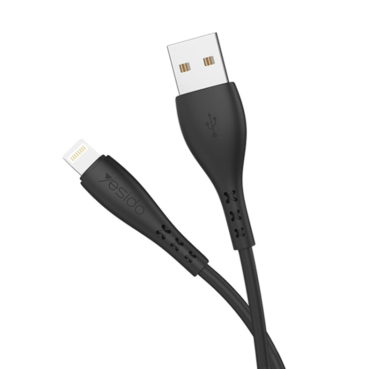 Yesido CA26 2.4A USB to 8 Pin Charging Cable, Length: 1m(Black) - Normal Style Cable by Yesido | Online Shopping South Africa | PMC Jewellery | Buy Now Pay Later Mobicred