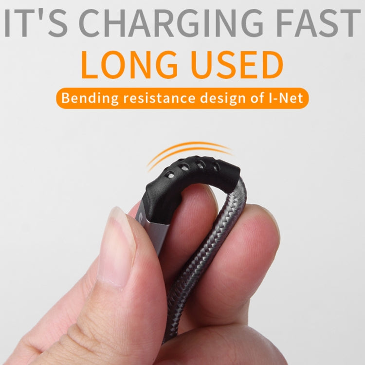 IVON CA89 2.1A USB to 8 Pin Braid Fast Charge Data Cable, Cable Length: 1m(Gold) - free shipping - PMC Jewellery - Order now!