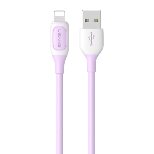 USAMS US-SJ595 Jelly Series USB to 8 Pin Two-Color Data Cable, Cable Length: 1m(Purple) - Normal Style Cable by USAMS | Online Shopping South Africa | PMC Jewellery | Buy Now Pay Later Mobicred