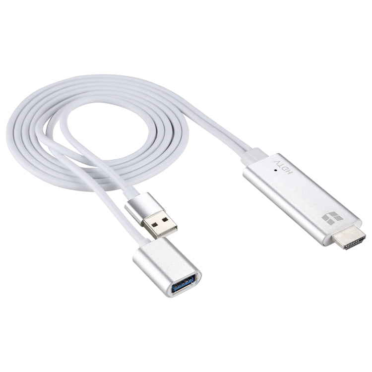 USB 3.0 Female HDMI HD 1080P Video Converter HDTV Cable(Silver) - Video & Audio Cable by PMC Jewellery | Online Shopping South Africa | PMC Jewellery | Buy Now Pay Later Mobicred