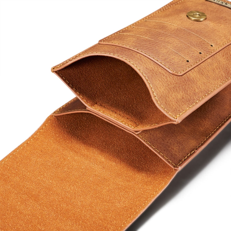 DG.MING Universal Cowskin Leather Protective Case Bag Waist Bag with Card Slots & Hook - More iPhone Cases by DG.MING | Online Shopping South Africa | PMC TechLife | Buy Now Pay Later Mobicred