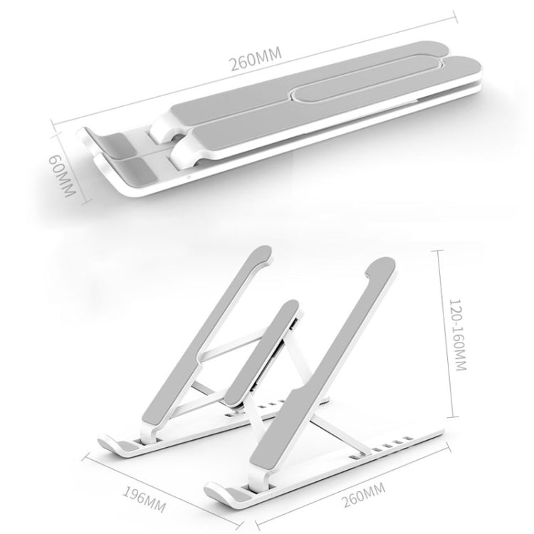 YMB1028 Portable Folding Desktop Holder Bracket for Laptop / Tablet(Silver) - MacBook Holder by PMC Jewellery | Online Shopping South Africa | PMC Jewellery | Buy Now Pay Later Mobicred