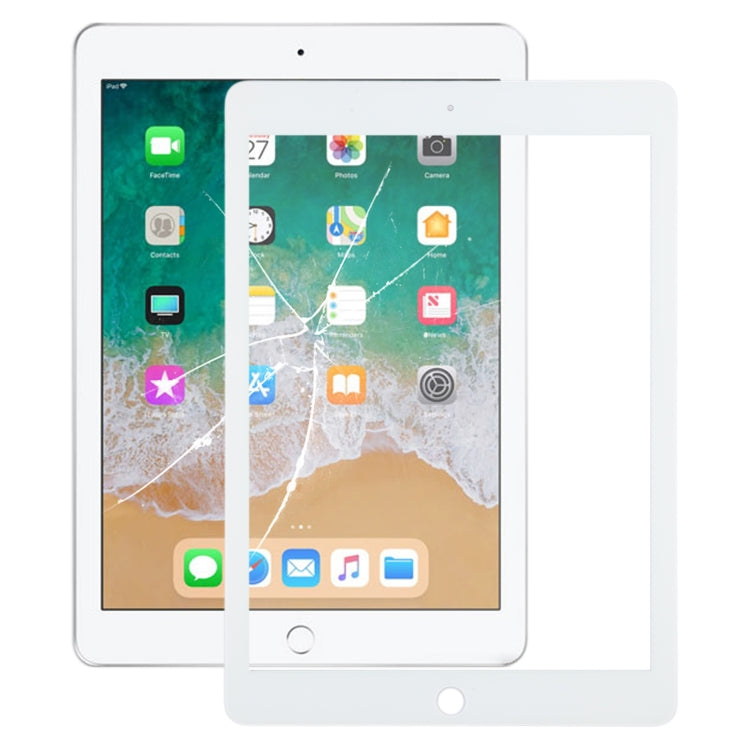 For iPad 9.7 Front Screen Outer Glass Lens with OCA Optically Clear Adhesive (White) - free shipping - PMC TechLife - Order now!