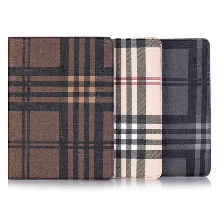 Plaid Texture Horizontal Flip PU Leather Case for iPad Air 13 2024 / iPad Pro 12.9 inch (2018), with Holder & Card Slots & Wallet (Grey) - iPad Pro 12.9 (2018) Cases by PMC Jewellery | Online Shopping South Africa | PMC Jewellery | Buy Now Pay Later Mobicred