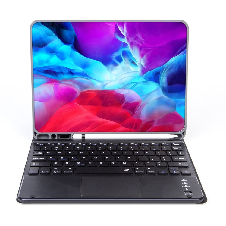 X-11BC Skin Plain Texture Detachable Bluetooth Keyboard Tablet Case for iPad Pro 11 inch 2020 / 2018, with Touchpad & Pen Slot(Black) - For iPad Pro by PMC TechLife | Online Shopping South Africa | PMC TechLife