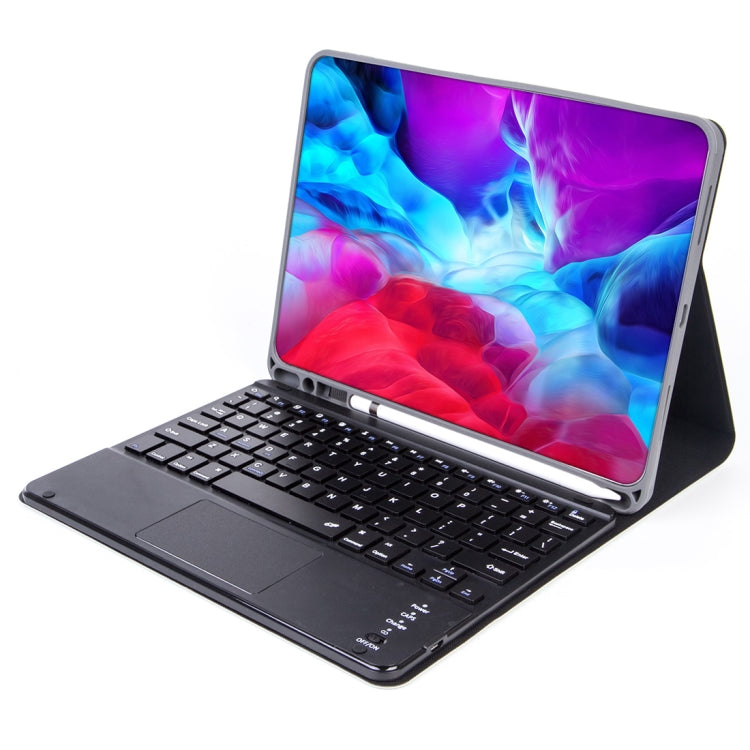 X-11BC Skin Plain Texture Detachable Bluetooth Keyboard Tablet Case for iPad Pro 11 inch 2020 / 2018, with Touchpad & Pen Slot(Black) - For iPad Pro by PMC TechLife | Online Shopping South Africa | PMC TechLife