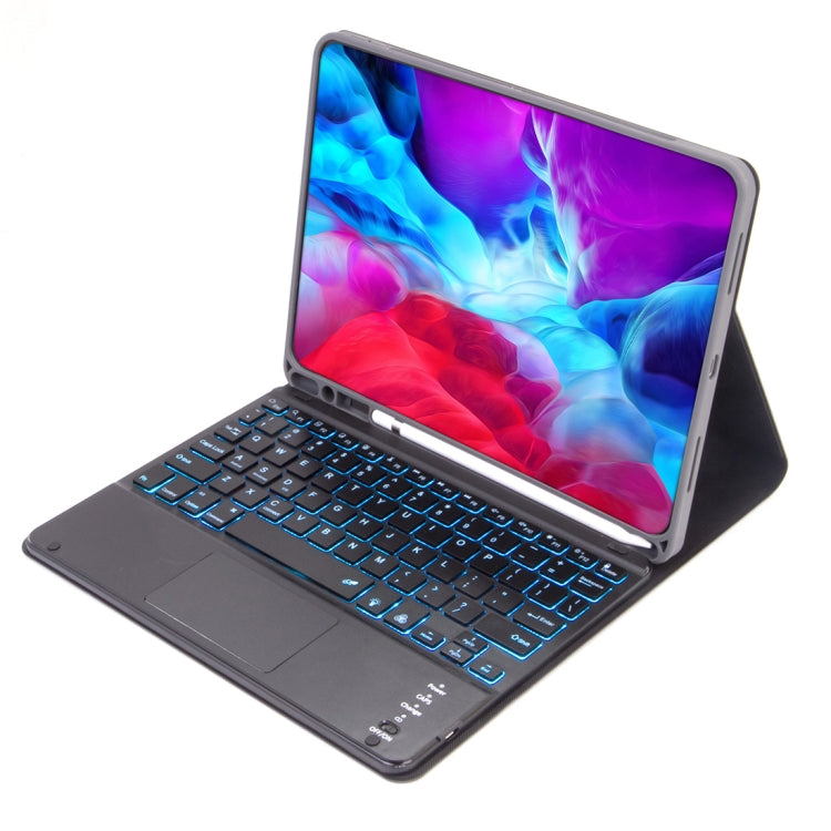 X-11BCS Skin Plain Texture Detachable Bluetooth Keyboard Tablet Case for iPad Pro 11 inch 2020 / 2018, with Touchpad & Pen Slot & Backlight (Green) - For iPad Pro by PMC TechLife | Online Shopping South Africa | PMC TechLife