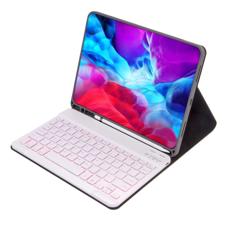X-11BS Skin Plain Texture Detachable Bluetooth Keyboard Tablet Case for iPad Pro 11 inch 2020 / 2018, with Pen Slot & Backlight (Black) - For iPad Pro by PMC TechLife | Online Shopping South Africa | PMC TechLife