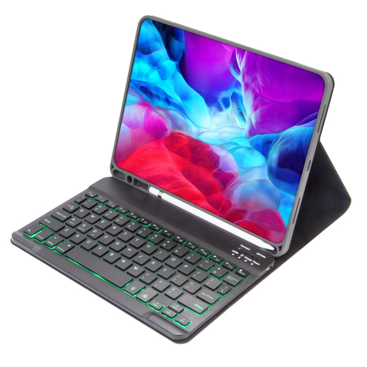 X-11BS Skin Plain Texture Detachable Bluetooth Keyboard Tablet Case for iPad Pro 11 inch 2020 / 2018, with Pen Slot & Backlight (Blue) - For iPad Pro by PMC TechLife | Online Shopping South Africa | PMC TechLife