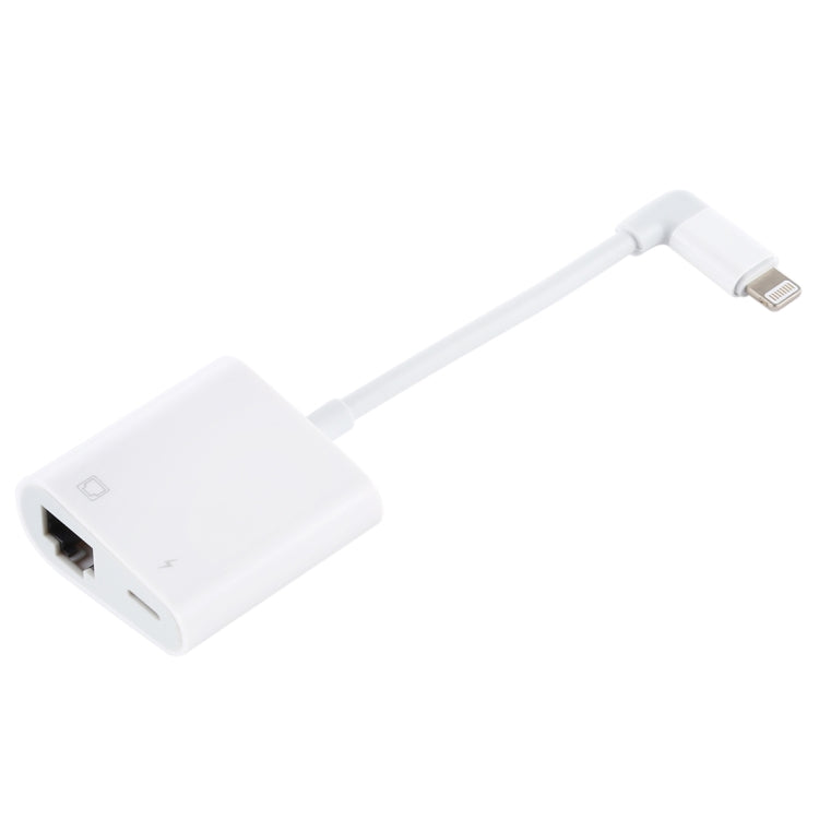 NK-1035 Ethernet Port + 8 Pin Female to 8 Pin Elbow Male Function Adapter(White) - free shipping - PMC Jewellery - Order now!
