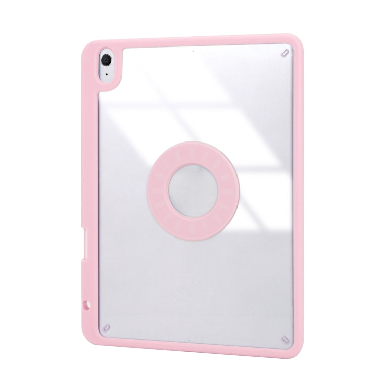 Z098B Pen Slot Bluetooth Keyboard Leather Tablet Case For iPad Air 11 2025/2024/2022/2020 (Pink) - For iPad Air by PMC Jewellery | Online Shopping South Africa | PMC Jewellery | Buy Now Pay Later Mobicred