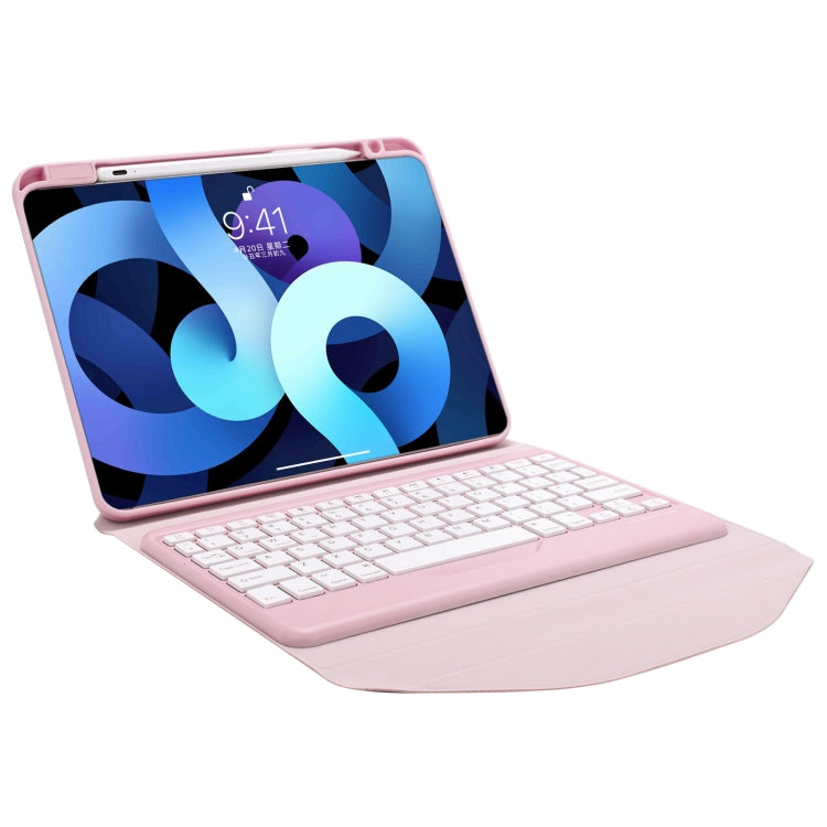 Z098B Pen Slot Bluetooth Keyboard Leather Tablet Case For iPad Air 11 2025/2024/2022/2020 (Pink) - For iPad Air by PMC Jewellery | Online Shopping South Africa | PMC Jewellery | Buy Now Pay Later Mobicred