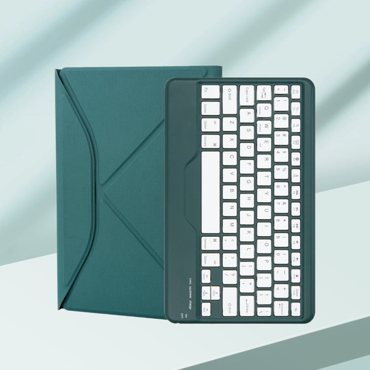 Z098B Pen Slot Bluetooth Keyboard Leather Tablet Case For iPad Air 11 2025/2024/2022/2020 (Green) - For iPad Air by PMC TechLife | Online Shopping South Africa | PMC TechLife | Buy Now Pay Later Mobicred