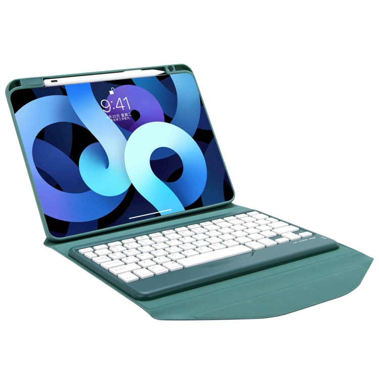 Z102B Pen Slot Bluetooth Keyboard Leather Tablet Case For iPad 10.2 2021/2020/2019 (Green) - For iPad Pro by PMC TechLife | Online Shopping South Africa | PMC TechLife