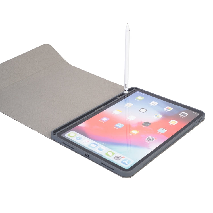 RK11 For iPad Pro 11 inch Silk Texture Detachable Plastic Bluetooth Keyboard Leather Tablet Case with Pen Slot & Stand Function(Black) - For iPad Pro by PMC TechLife | Online Shopping South Africa | PMC TechLife
