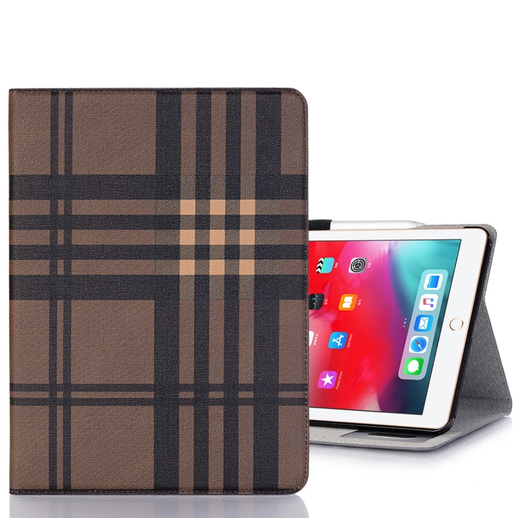 Plaid Texture Horizontal Flip PU Leather Case for iPad Air 11 2024 / iPad Pro 11 inch (2018), with Holder & Card Slots & Wallet(Coffee) - iPad Pro 11 (2018) Cases by PMC Jewellery | Online Shopping South Africa | PMC Jewellery | Buy Now Pay Later Mobicred