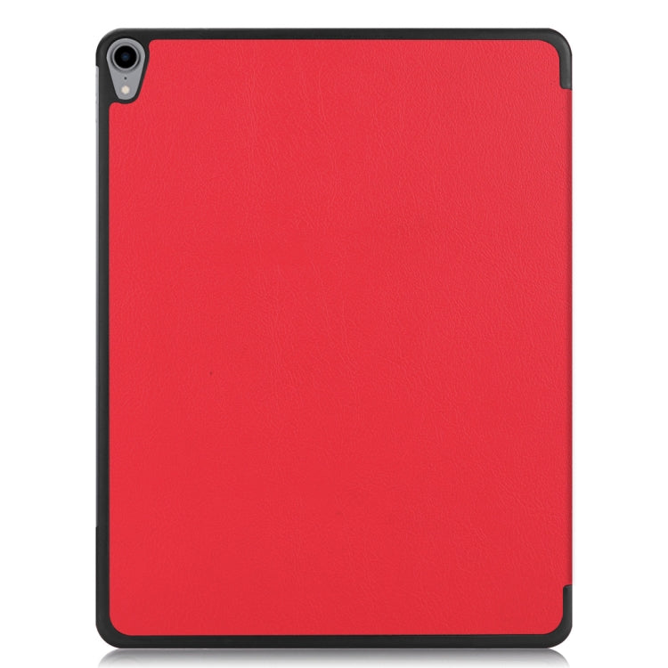 Custer Texture Horizontal Flip PU Leather Case for iPad Air 13 2024 / iPad Pro 12.9 inch (2018), with Three-folding Holder & Sleep / Wake-up Function(Red) - iPad Pro 12.9 (2018) Cases by PMC Jewellery | Online Shopping South Africa | PMC Jewellery | Buy Now Pay Later Mobicred