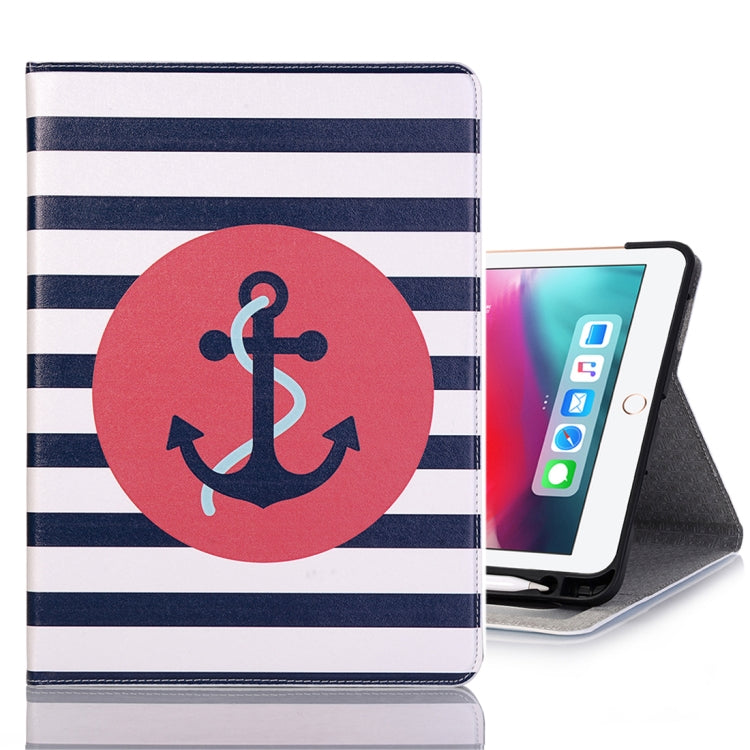 Ship Anchor Pattern Horizontal Flip Leather Case for iPad Air 11 2024 / iPad Pro 11 inch (2018),with Card Slots & Holder & Wallet & Photo Frame & Pen slot - iPad Pro 11 (2018) Cases by PMC Jewellery | Online Shopping South Africa | PMC Jewellery | Buy Now Pay Later Mobicred