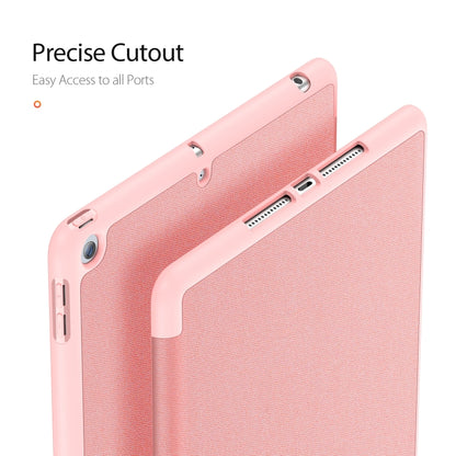 For iPad 10.2 DUX DUCIS Domo Series Horizontal Flip Magnetic PU Leather Case with Three-folding Holder & Pen Slot & Sleep / Wake-up Function (Pink) - iPad 10.2 Cases by DUX DUCIS | Online Shopping South Africa | PMC Jewellery | Buy Now Pay Later Mobicred