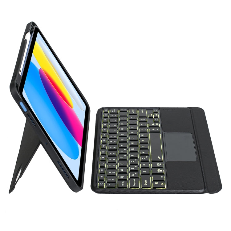 T10-AS For iPad 10th Gen 10.9 2022 Touch Backlight Split Type Bluetooth Keyboard Leather Case - Universal by PMC TechLife | Online Shopping South Africa | PMC TechLife