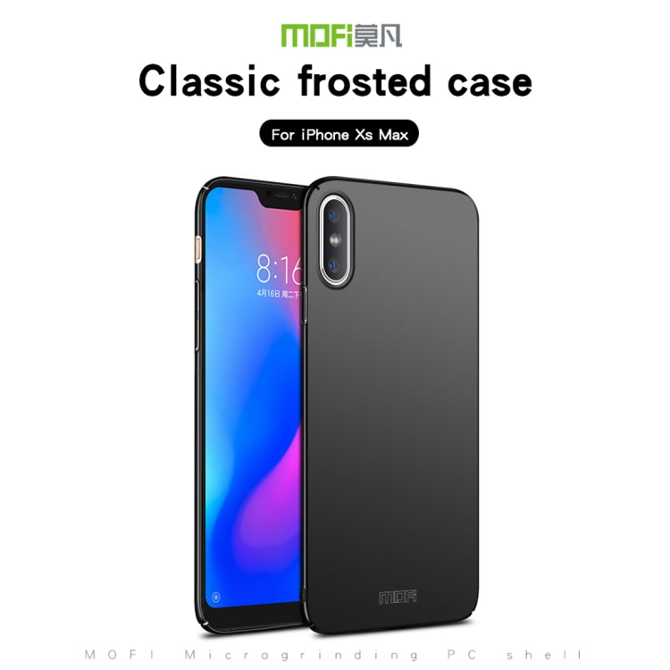 For iPhone XS Max MOFI Frosted PC Ultra-thin Full Coverage Protective Case (Gold) - More iPhone Cases by MOFI | Online Shopping South Africa | PMC Jewellery