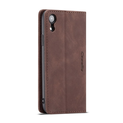 For iPhone XR CaseMe-013 Multifunctional Retro Frosted Horizontal Flip Leather Case with Card Slot & Holder & Wallet(Coffee) - More iPhone Cases by CaseMe | Online Shopping South Africa | PMC Jewellery | Buy Now Pay Later Mobicred